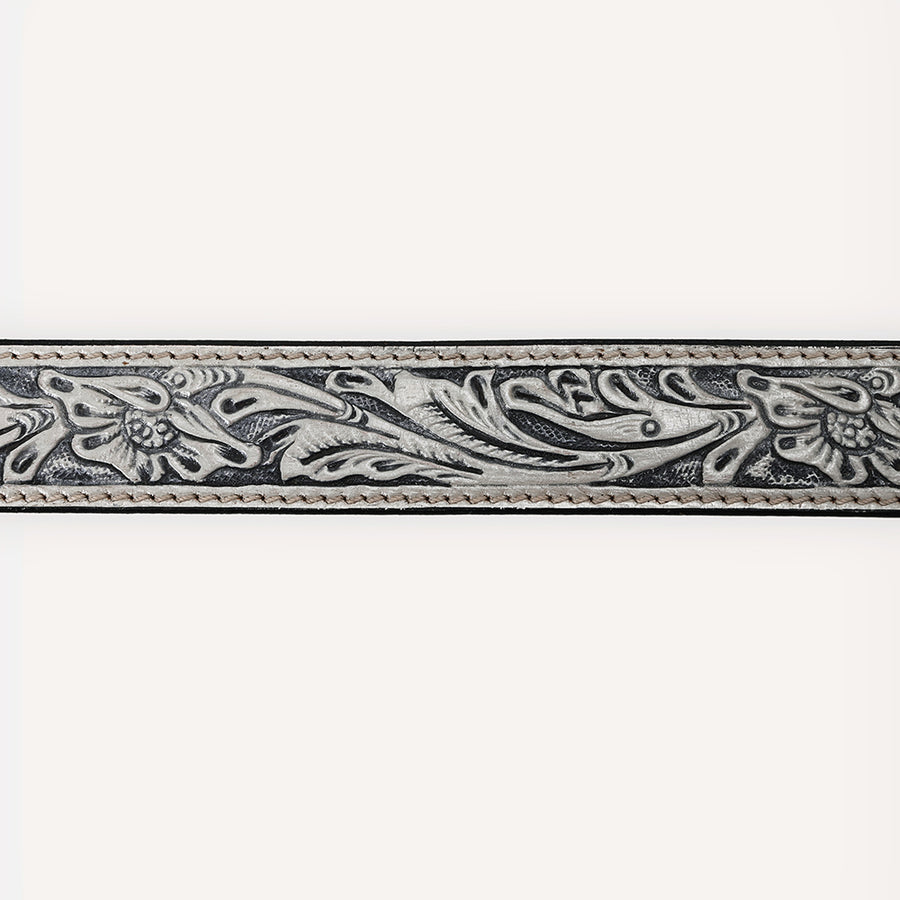 American Darling Beautifully Hand Tooled Brown Genuine Leather Belt Men and Women Western with Removable Buckle