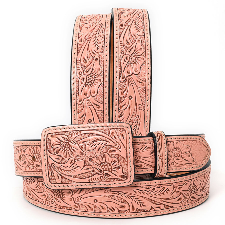 Beautifully Hand Tooled Genuine American Leather Belt Men and Women - Uhorse