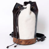 American Darling Duffel Hand Tooled Hair on Genuine Leather Western Women Bag | Leather Duffle Bag | Weekend Bag | Travel Duffel Bags