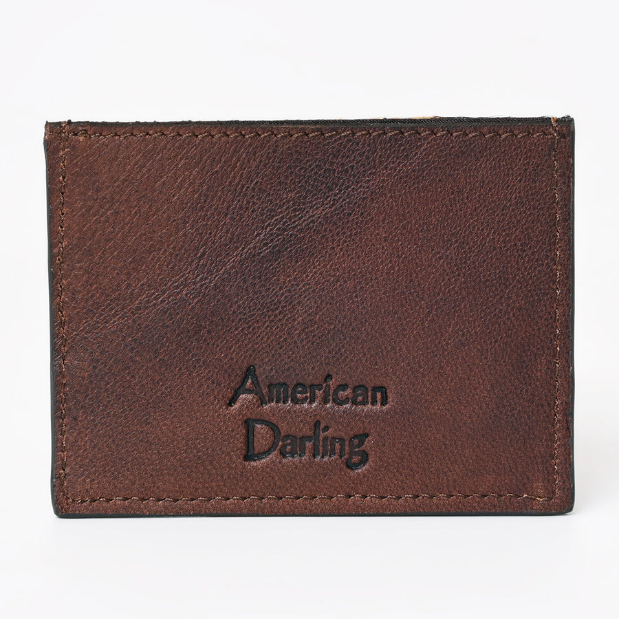 American Darling Card Holder Hair on Genuine Leather | Business Credit Sports