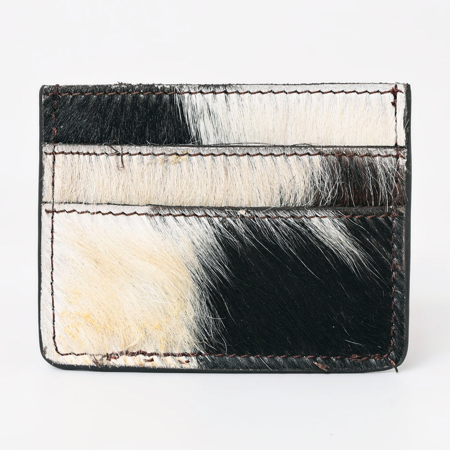 American Darling Card Holder Hair on Genuine Leather | Business Credit