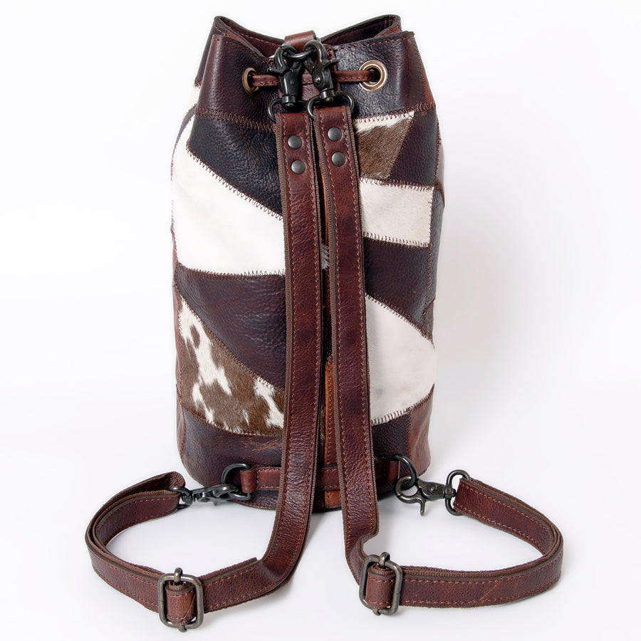 OHLAY Duffel Hand Tooled Hair-On Genuine Leather Women's Bag Western Handbag Purse | Womens Handbags Belt for Women Summer