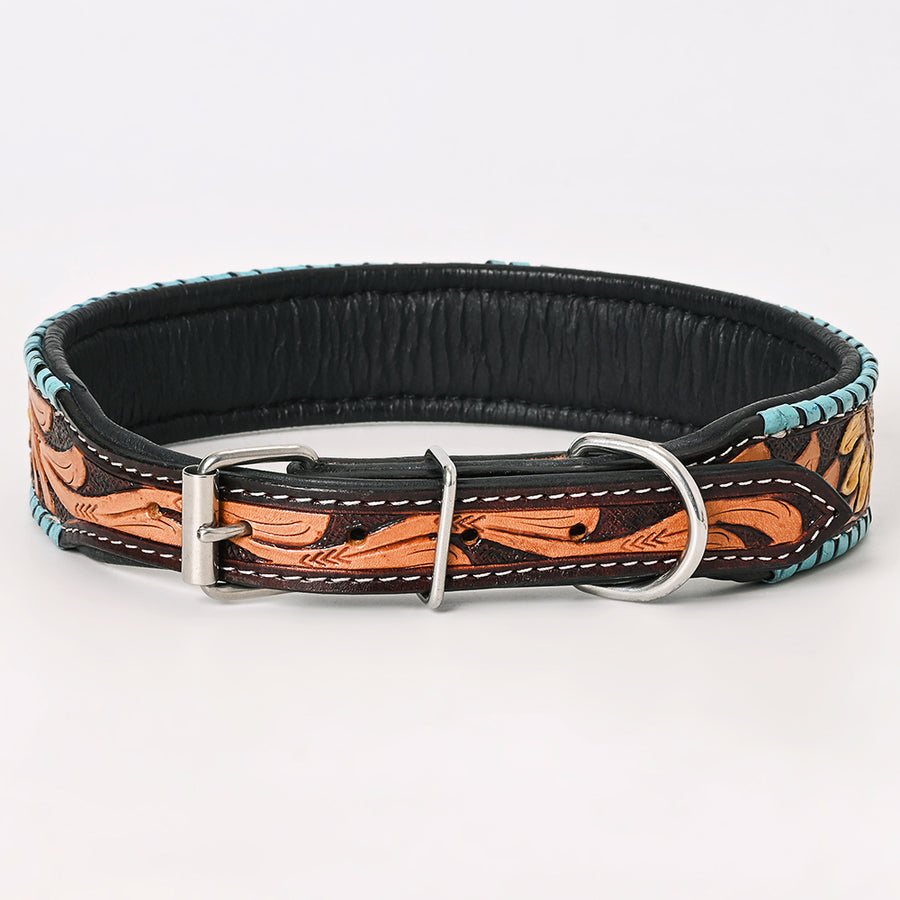 HILASON Western Genuine Leather Heavy Duty Hand Painted Dog Collar