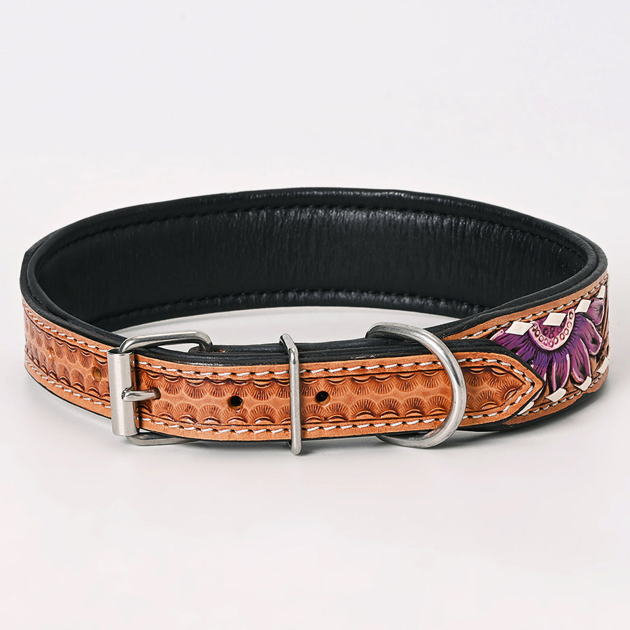 HILASON Western Genuine Leather Heavy Duty Hand Painted Dog Collar