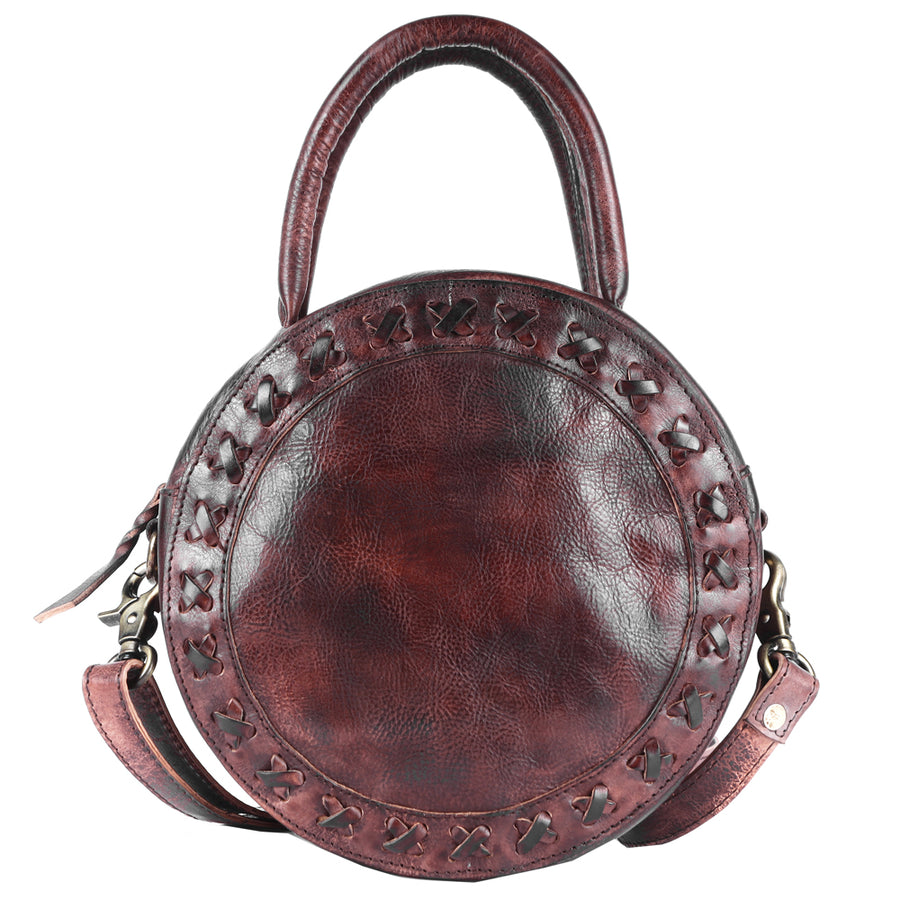 Never Mind Nmbgm136B Canteen Vintage Handmade Genuine Cowhide Leather Women Bag Western Handbag Purse