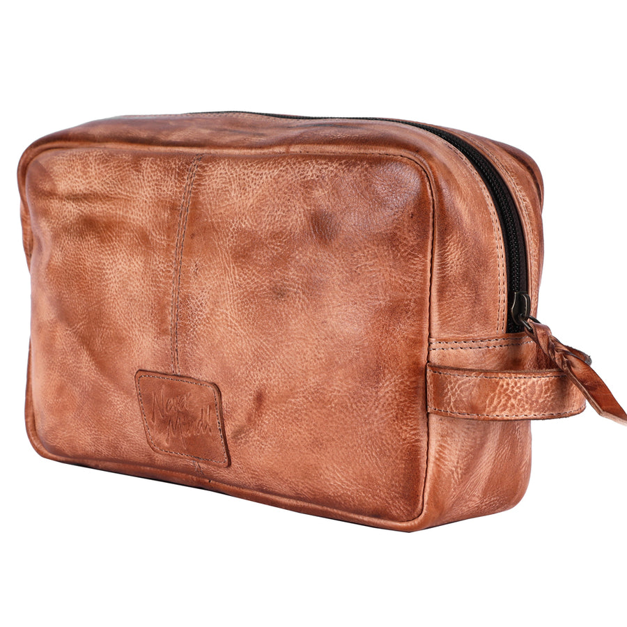 Never Mind Nmbgm137A Toiletry Vintage Handmade Genuine Cowhide Leather Women Bag Western Handbag Purse
