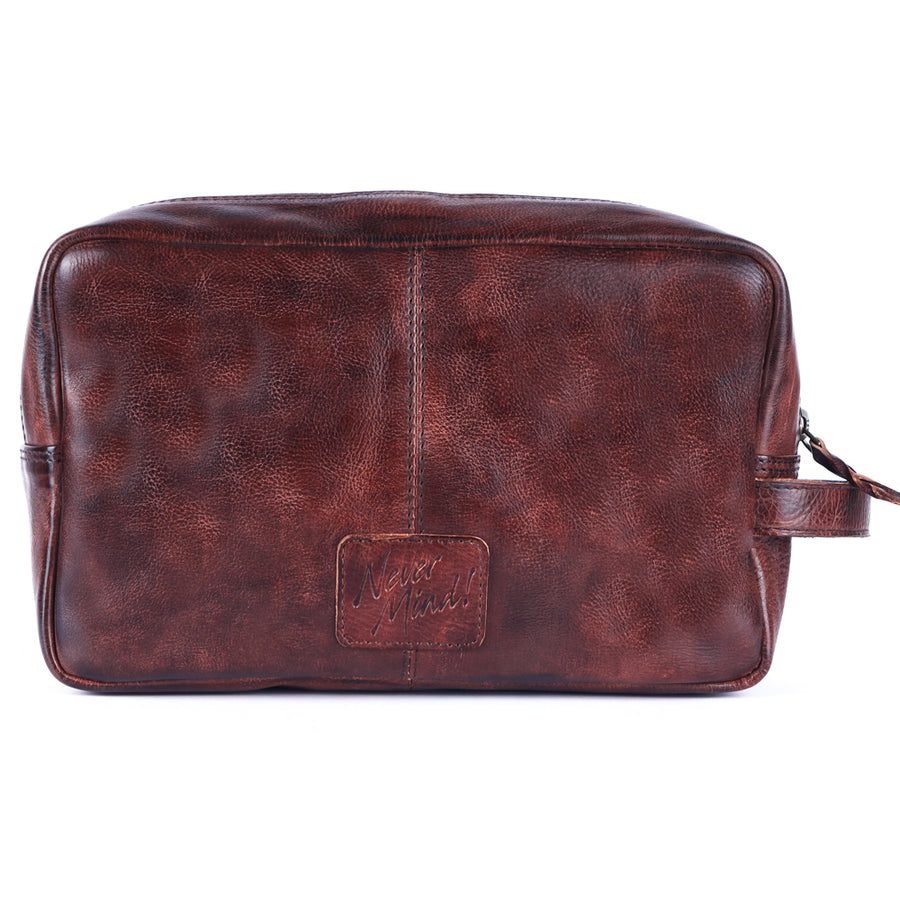 Never Mind Nmbgm137C Toiletry Vintage Handmade Genuine Cowhide Leather Women Bag Western Handbag Purse