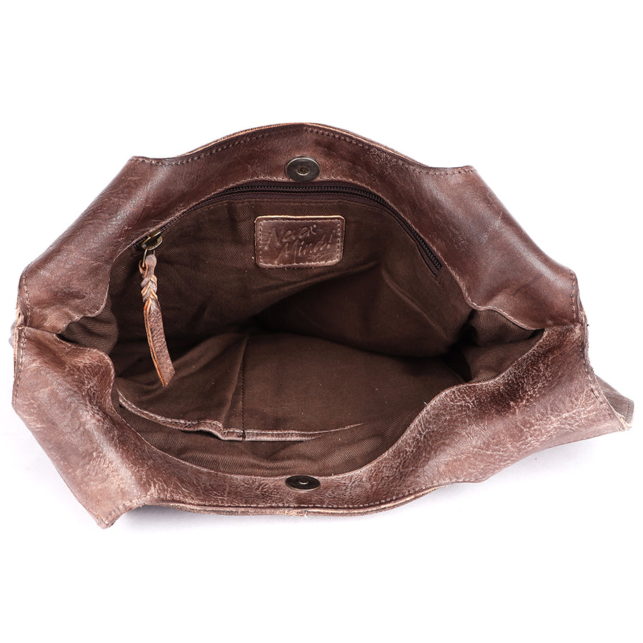 Never Mind Nmbgm138B Hobo Vintage Handmade Genuine Cowhide Leather Women Bag Western Handbag Purse