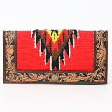 American Darling Clutch Saddle Blanket Hand Tooled Genuine Leather Western Women Bag Handbag Purse | Purses for Cute