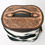 American Darling Jewelry Case Hand Tooled Hair On Genuine Leather Western Women Bag Handbag Purse |