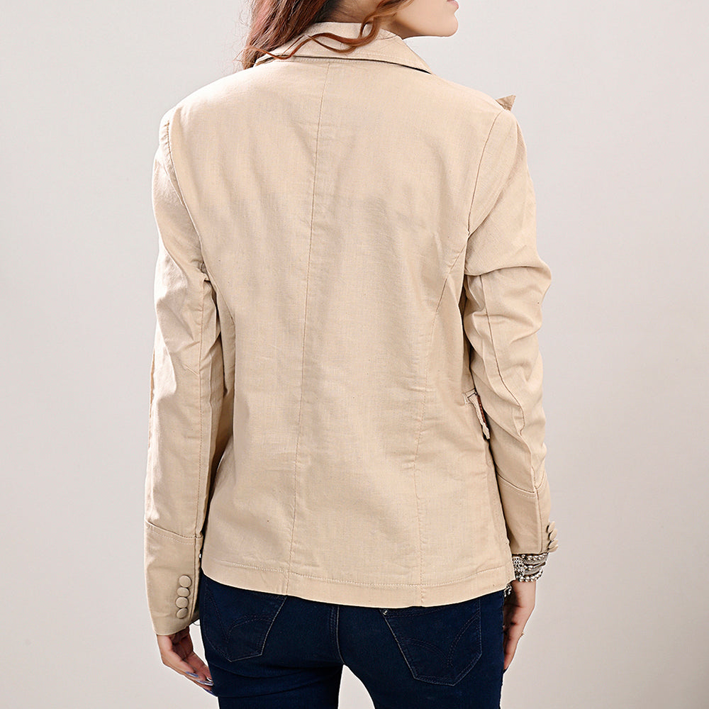 ADBZ038 Genuine leather Hand tooled hand carved Women Blazer dress jacket ladies Girl