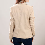 ADBZ038 Genuine leather Hand tooled hand carved Women Blazer dress jacket ladies Girl