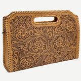 American Darling Clutch Hand Tooled Genuine Leather Western Women Bag Handbag Purse | Purses for