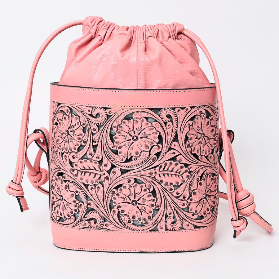 American Darling Bucket Hand Tooled Genuine Leather Western Women Bag Handbag Purse | Travel Bags College Casual