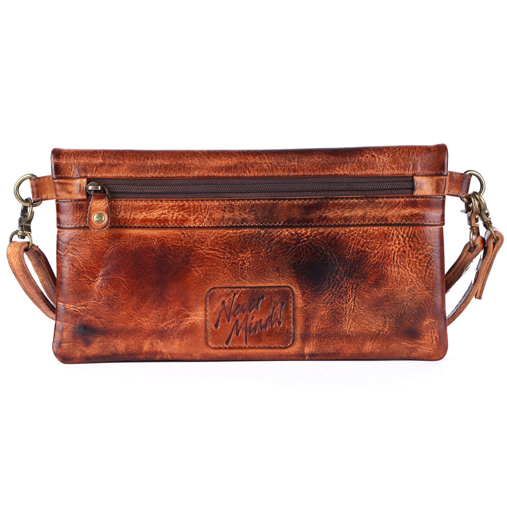 Never Mind Nmbgm140B Wallet Vintage Handmade Genuine Cowhide Leather Women Bag Western Handbag Purse