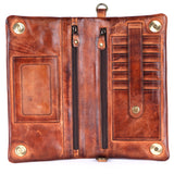 Never Mind Nmbgm140B Wallet Vintage Handmade Genuine Cowhide Leather Women Bag Western Handbag Purse