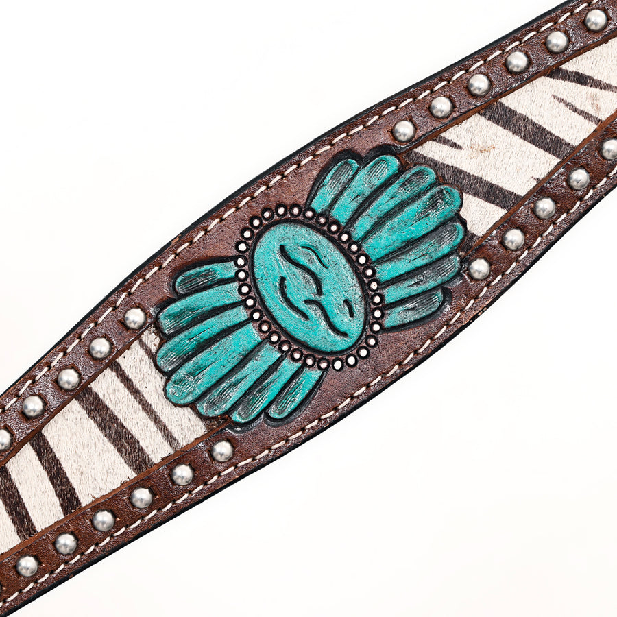 Comfytack Horse Hand Painted Genuine Leather Breast Collar Headstall