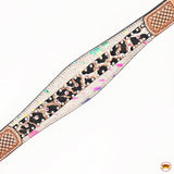 HILASON Western Horse Breast Collar American Hairon Leather Tan