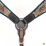 HILASON Western Horse Headstall Breast Collar Leather Brown