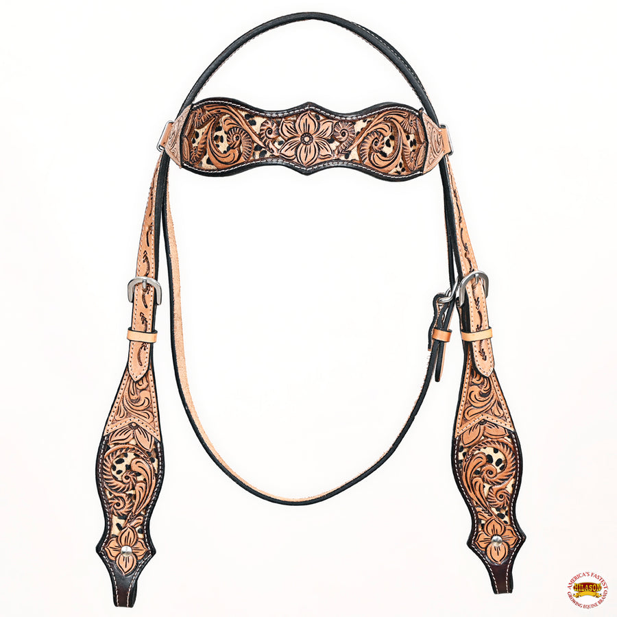 HILASON Western Horse Headstall American Leather Tan