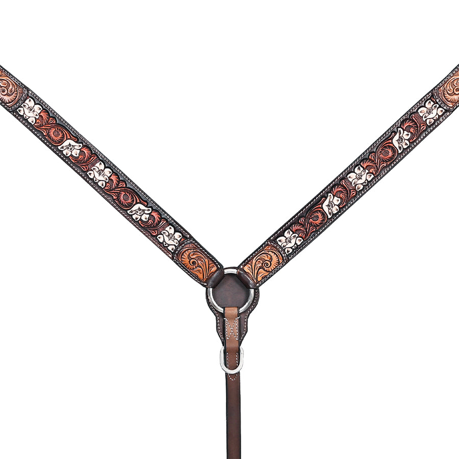 HILASON Western Horse Breast Collar American Leather Brown - Uhorse