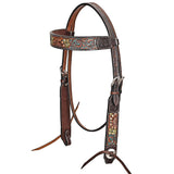 HILASON Western Horse Headstall Breast Collar Leather Brown