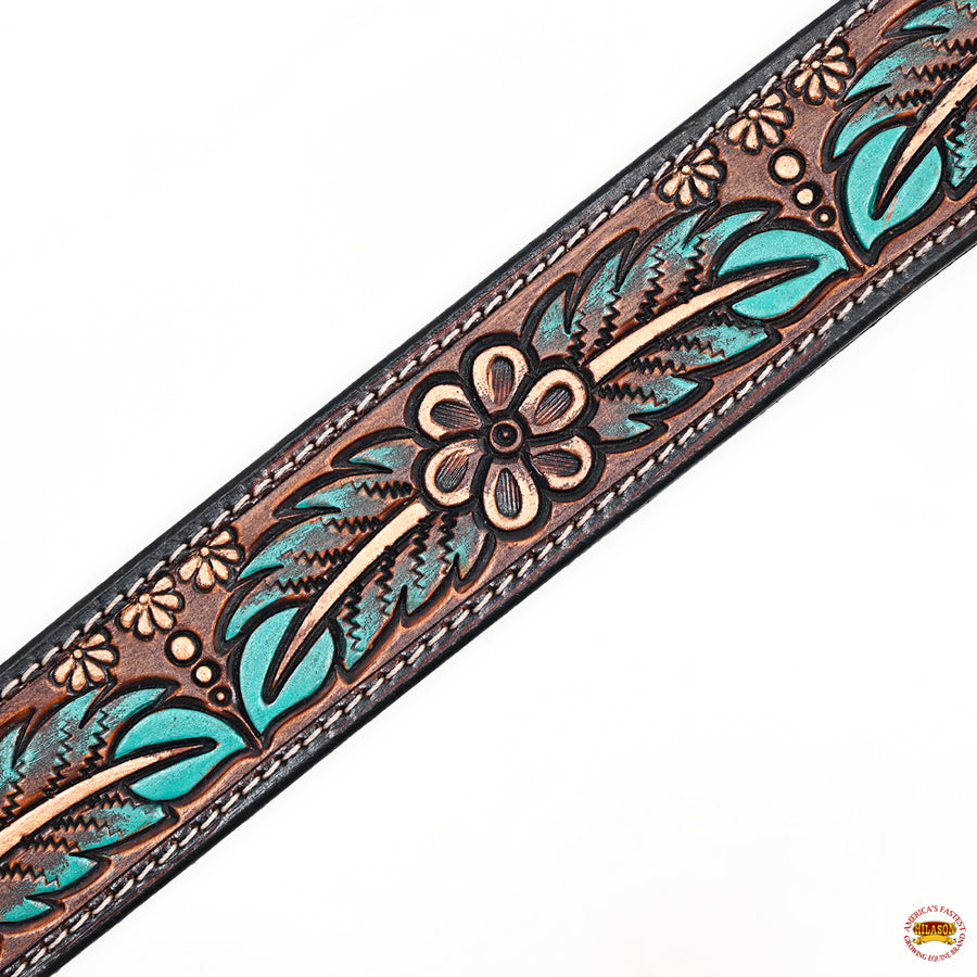 HILASON Western Horse Headstall Breast Collar Leather Brown | Tack Set for Horses