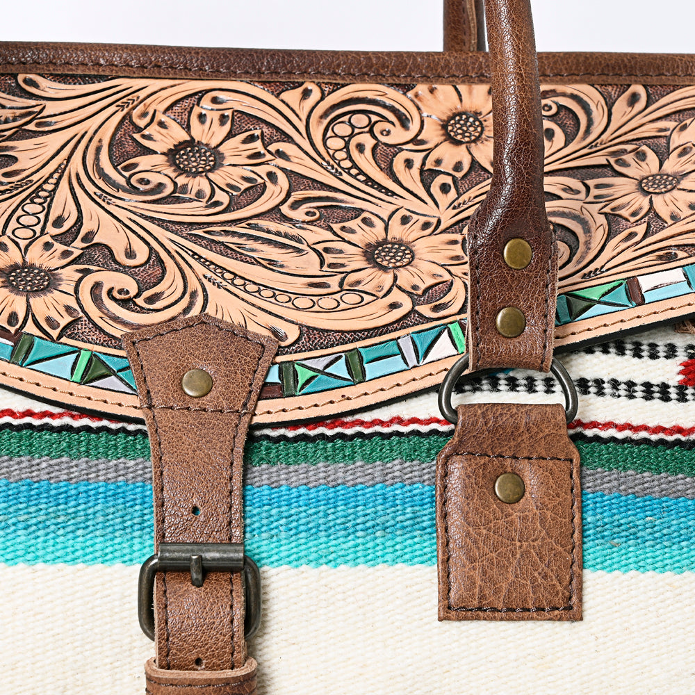 ADBG1191 American Darling Hand Tooled Saddle Blanket Genuine Leather Women Bag Western Handbag Purse