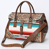American Darling Duffel Saddle Blanket Hand Tooled Genuine Leather Western Women Bag | Handbag | Leather Duffle Bag | Weekend Bag | Travel Duffel Bags | Duffel Bag for Women | Ladies Duffle Bag