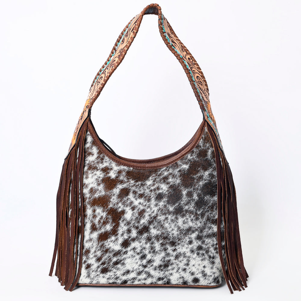 American Darling Hobo Hair-On Saddle Blanket Fabric Genuine Leather Western Women Bag | Handbag Purse Bags for Wallet Cute