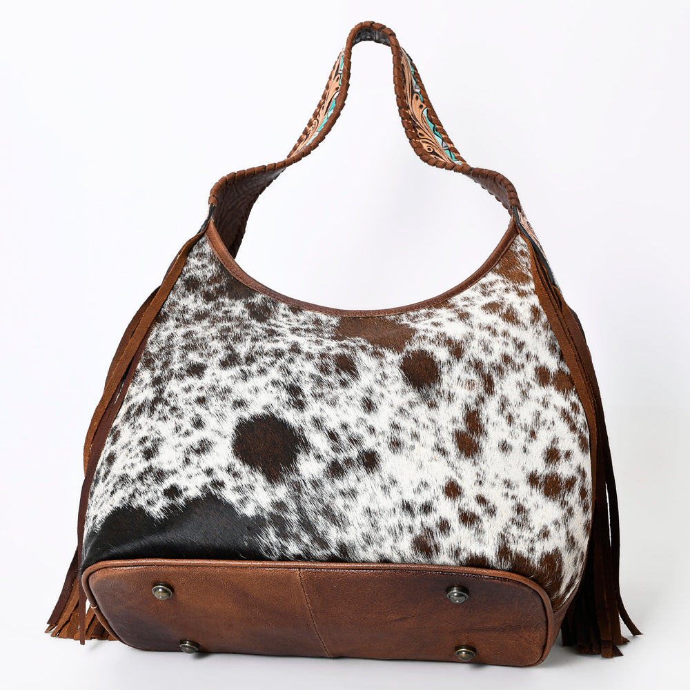 American Darling Hobo Hair-On Saddle Blanket Fabric Genuine Leather Western Women Bag | Handbag Purse Bags for Wallet Cute