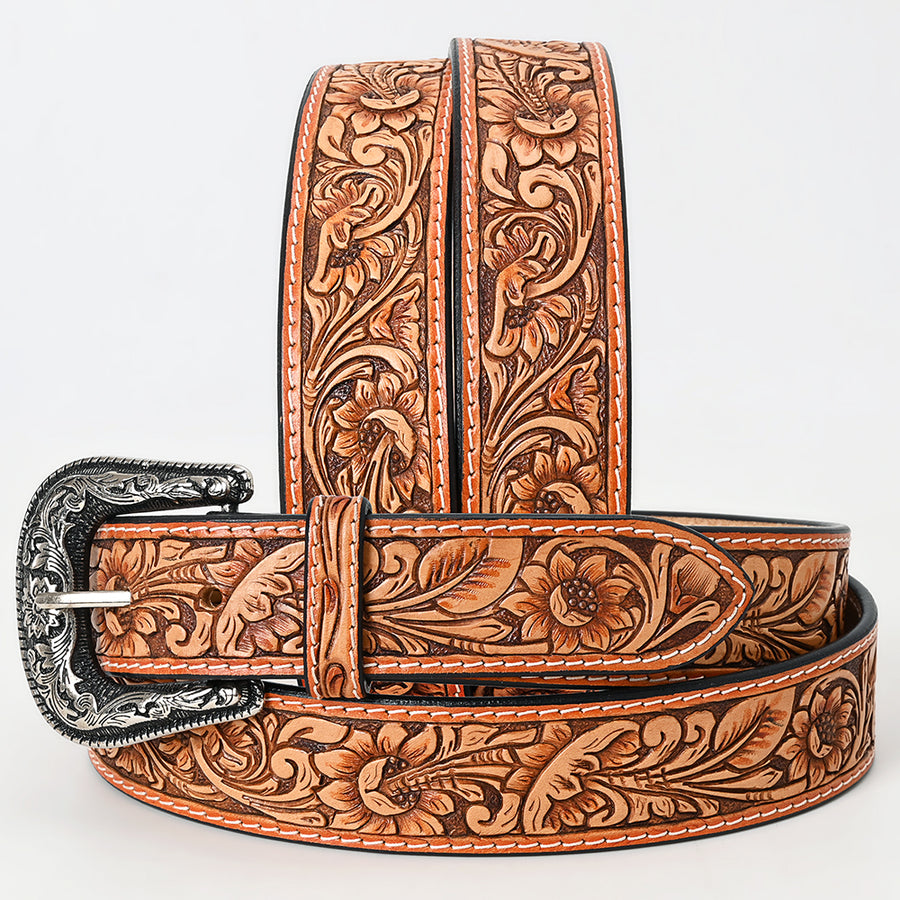 American Darling Beautifully Hand Tooled Genuine American Leather Belt Men and Women - Uhorse