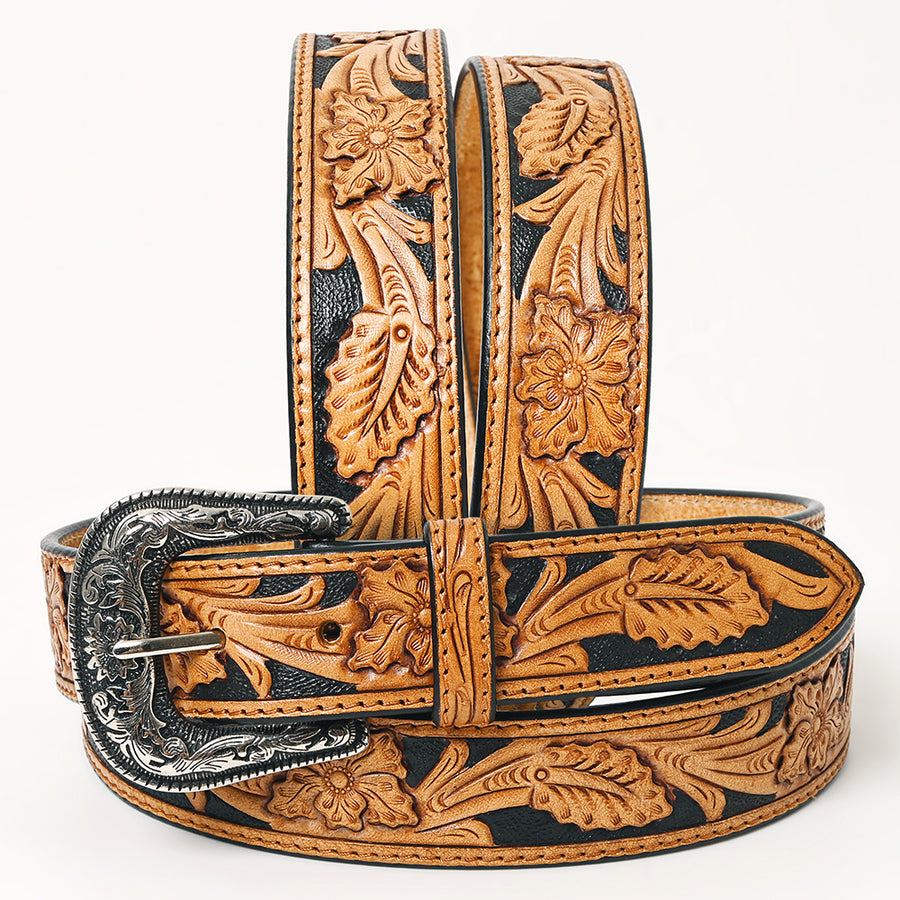 Beautifully Hand Tooled Genuine American Leather Belt Men and Women - Uhorse