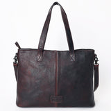 American Darling Tote Hand Tooled Hair on Genuine Leather Western Women Bag Handbag Purse | Travel Bags