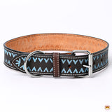 HILASON Western Genuine Leather Heavy Duty Hand Painted Dog Collar