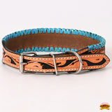 HILASON Western Style Beaded American Leather Pet Dog Collar