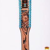 HILASON Western Style Beaded American Leather Pet Dog Collar