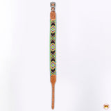 HILASON Western Style Beaded American Leather Pet Dog Collar