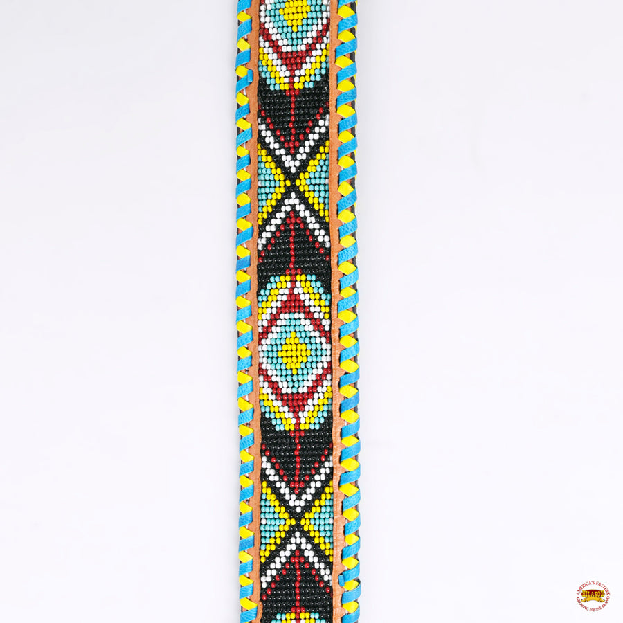 HILASON Western Style Beaded American Leather Pet Dog Collar