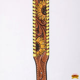 HILASON Western Genuine Leather Heavy Duty Dog Collar Floral Tooled
