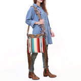 American Darling Cross Body Hand Tooled Saddle Blanket Genuine Leather Women Bag Western Handbag Purse