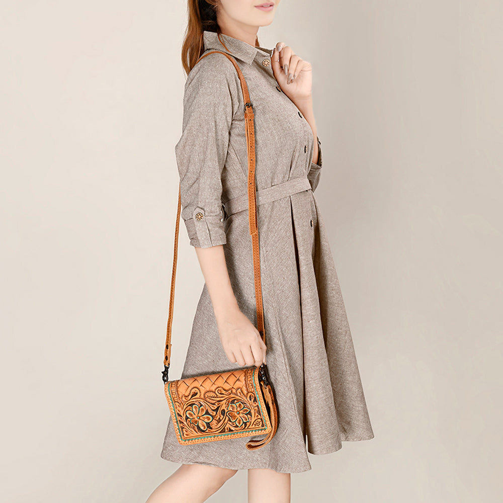 American Darling ORGANISER Upcycled Wool Genuine Leather women bag western handbag purse