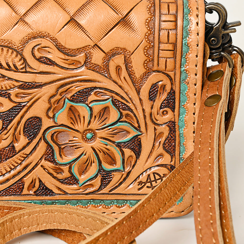 American Darling ORGANISER Upcycled Wool Genuine Leather women bag western handbag purse