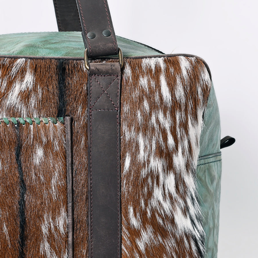 American Darling Duffel Hair on Genuine Leather Western Women Bag | Duffel Weekend Travel Bags