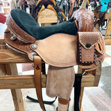8 Feet Hilason Western Horse American Leather Laced Barrel Roper Reins Brown