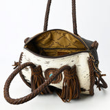 American Darling Duffel Hair on Genuine Leather Western Women Bag | Handbag Duffle Weekend Travel Bags for