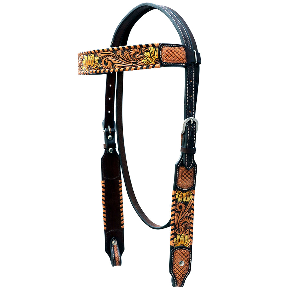 Hilason Western Horse Headstall Breast Collar Set American Leather