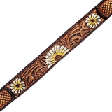 Hilason Western Horse Floral Hand Painted American Leather Breast Collar Brown