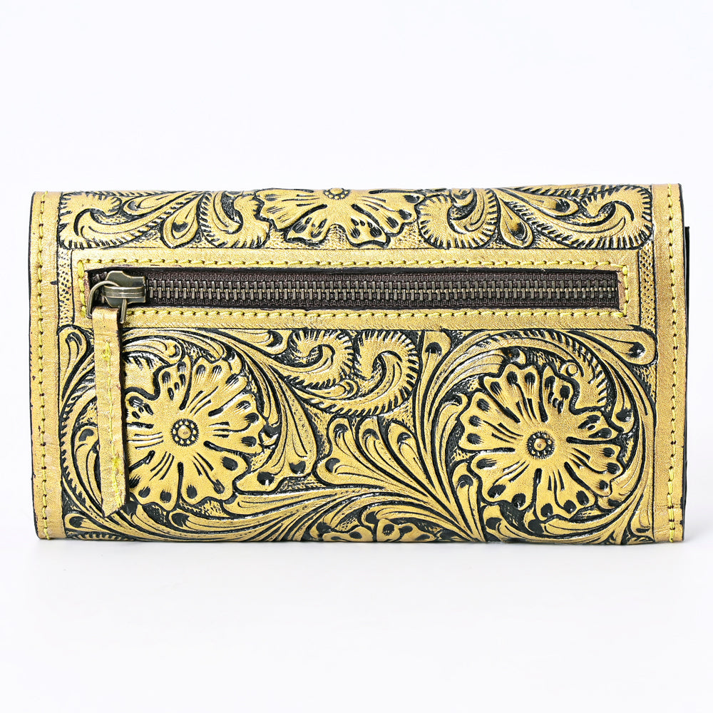 American Darling Wallet Hand Tooled Genuine Leather Western Women Bag | Wristlet Travel