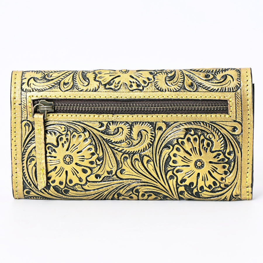 American Darling Wallet Hand Tooled Genuine Leather Western Women Bag | Wristlet Travel